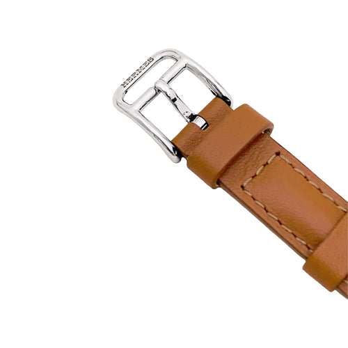 Montre Montre Hermès, "Nantucket Dual Time", acier, cuir, diamants. 58 Facettes 35145