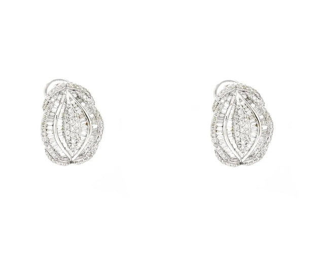 Boucles d'oreilles Boucles d'oreilles en or blanc serties de diamants de 3,20 carats 58 Facettes 14719