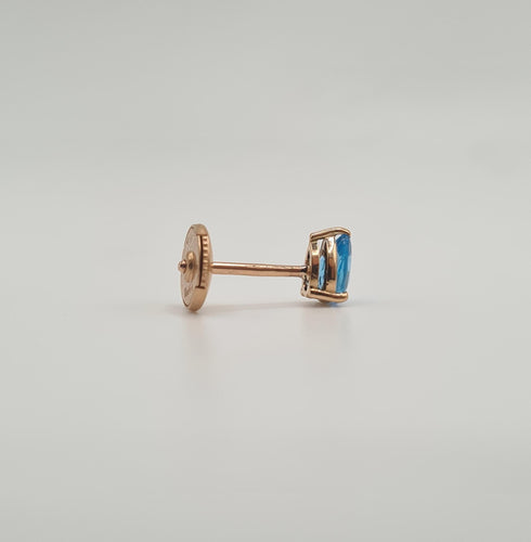 Boucles d'oreilles Boucles d'oreilles or rose serties de topazes 58 Facettes