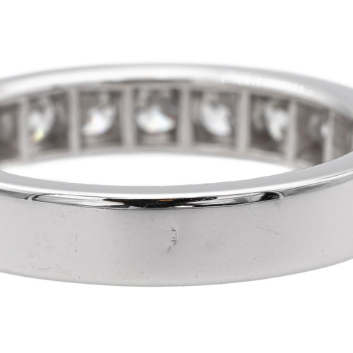 Bague 53 Bague Demi-alliance Or blanc Diamant 58 Facettes 578772RV