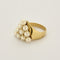 Bague 51 Bague en or jaune et perles de culture blanches 58 Facettes MON0907