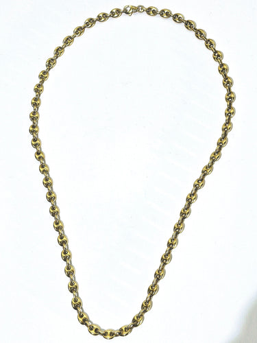 Collier Chaine Or Jaune Grains De Café 58 Facettes