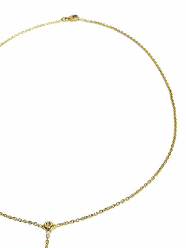 Collier Collier en or jaune 18 carats et diamants 58 Facettes