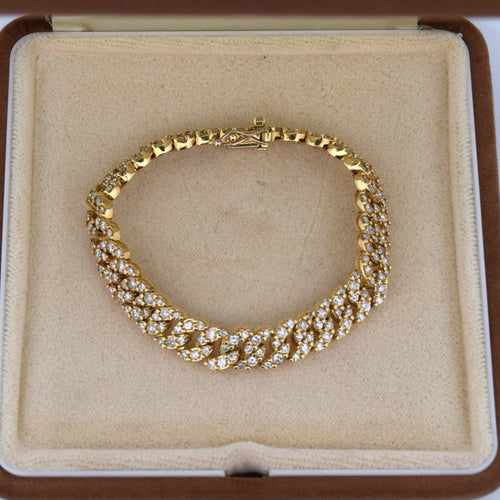 Bracelet Bracelet en or jaune avec diamants 58 Facettes