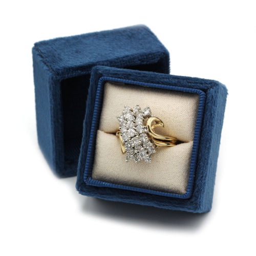 Bague 55 Bague - Or jaune et blanc et diamants 58 Facettes 1026