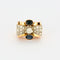 Bague 48 Bague Tank saphir et diamants 58 Facettes
