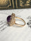 Bague 53 Bague ancienne sertie d’une améthyste cabochon et diamants en or jaune 18k 58 Facettes