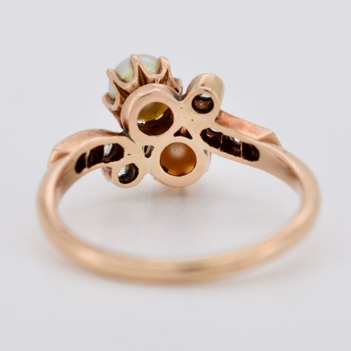 Bague 54 Bague Toi et Moi, Or, Perles et Diamants - Belle Époque 58 Facettes 514