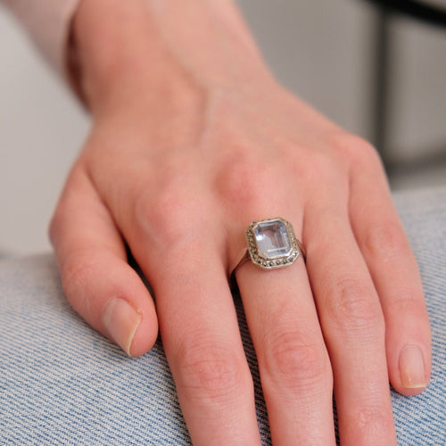 Bague Bague Argent Marcassites 58 Facettes