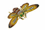 Pendentif Vintage Bee Brooch-Pendant with Plique-à-Jour Enamel and Trembling Wings 58 Facettes 24263-0277