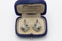 Boucles d'oreilles Boucles d'oreilles géométriques Art Déco avec diamants et saphirs, Autriche-Hongrie. 58 Facettes 11281