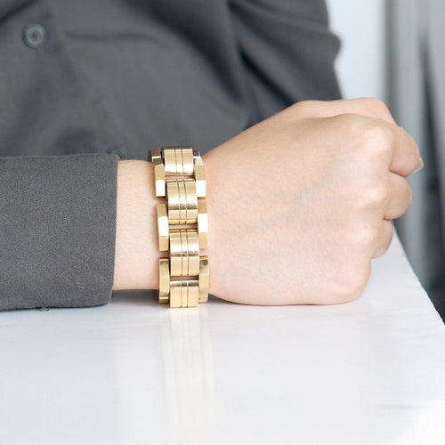 Bracelet Bracelet Tank en or rose 58 Facettes THI04232