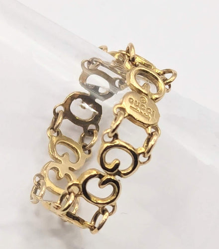 Bague 54.5 GUCCI - Bague articulée en or 58 Facettes