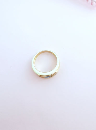 Bague 54 Bague or jaune saphir diamants 58 Facettes AA 1659