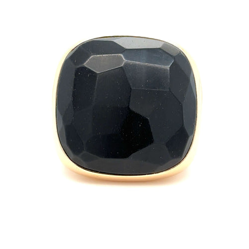 Bague 54 POMELLATO - BAGUE "VICTORIA" JAIS NOIR OR JAUNE 58 Facettes RÉF 1-0002311/4
