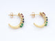 Boucles d'oreilles Boucles d'oreilles en or avec pierres précieuses multicolores et diamants 58 Facettes 2276