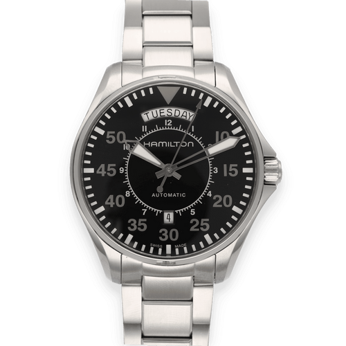 Montre Montre Hamilton Khaki Pilot Day Date Automatique Acier – Réf. H646150 – 42 mm – Vers 2022 58 Facettes FB10842