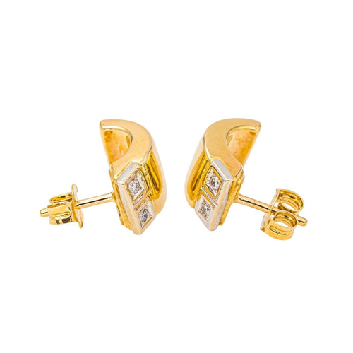 Boucles d'oreilles Boucles d'oreilles Or jaune, Or blanc Diamant 58 Facettes 4442382RV
