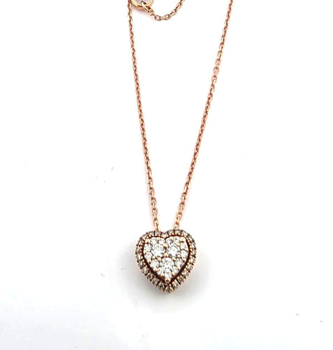 Collier Collier pendentif en or jaune avec diamants 58 Facettes