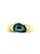 POMELLATO. Collection "Sassi", bague or jaune et topaze bleue 58 Facettes