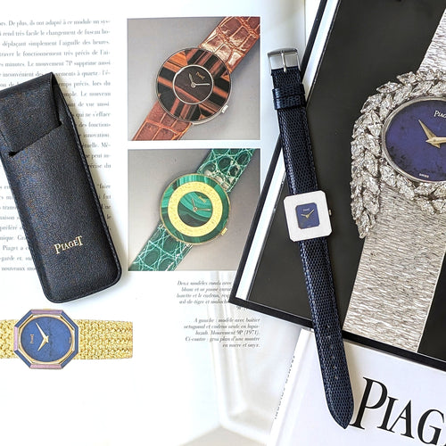 Montre Piaget Protocole RARE Piaget 99042 Lapis Lazuli Dial Protocole Ultra Thin Rectangular Serviced White Gold 58 Facettes