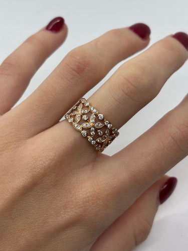 Bague 52 Bague Guérin Diamants de Rosée or rose et diamants 0,60 ct 58 Facettes 1126