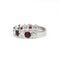 Bague 53 Demi Alliance - Or blanc, Diamants & Rubis 58 Facettes 250035SP