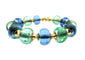 Bracelet MARINA B. Collection "Milano pneus", bracelet or jaune et perles de verre 58 Facettes