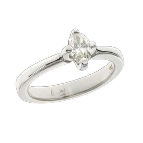 Bague 53 Bague Solitaire en or blanc, Diamant Naturel 58 Facettes AG-20M1844