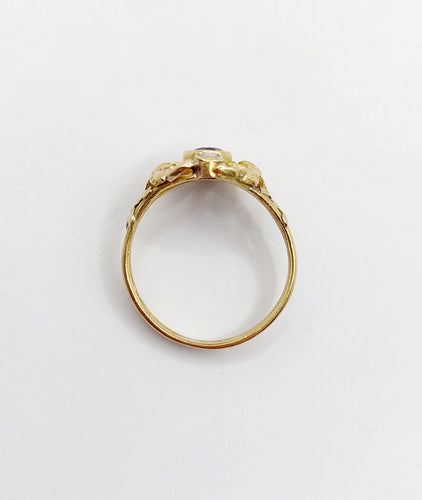 Bague 46 Bague art nouveau pierre bleue et perles en or 18k (circa 1910) 58 Facettes A06483