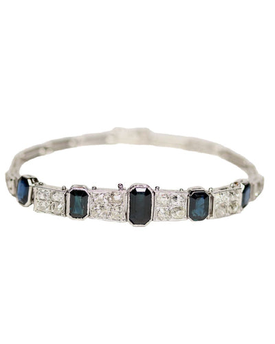 Bracelet Bracelet Art Déco Saphirs et Diamants 58 Facettes A11370