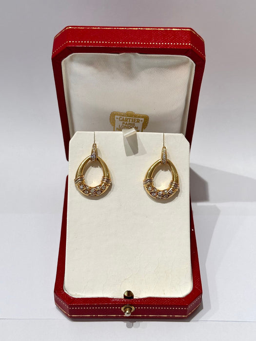 CARTIER - Diamond and yellow gold earrings