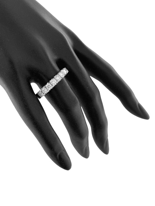 Bague 62.5 Bague parisienne en or blanc avec diamants signée Cliq 58 Facettes