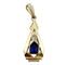 Pendentif Pendentif Art Déco or jaune et verre bleu (circa 1930) 58 Facettes A05640