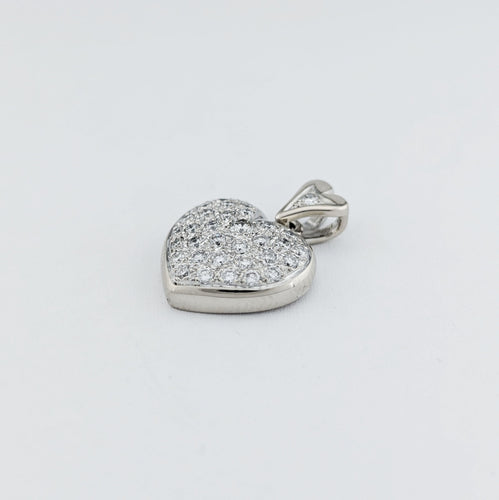 Pendentif Pendentif Coeurs en or blanc et diamants 58 Facettes 33375