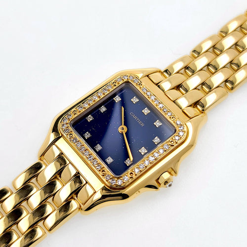 CARTIER - Panthère watch Lapis Lazuli Dial, diamonds 58 Facettes