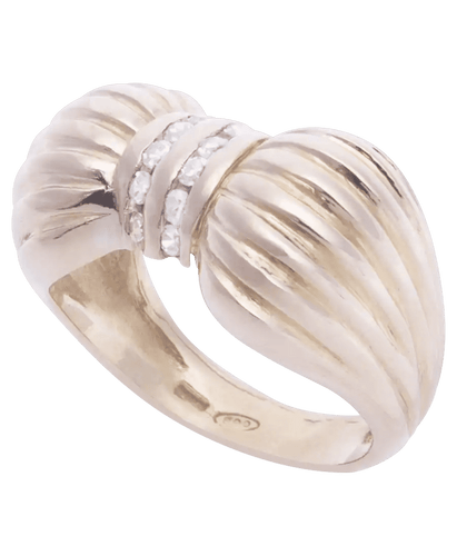 Bague Noeud Papillon Or jaune 18K Diamants