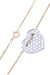 Collier Collier coeur or jaune, or blanc et diamant 58 Facettes 059431