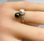 Bague 50 Bague toi et moi or blanc diamants perle Tahiti et perle blanche 58 Facettes AB604