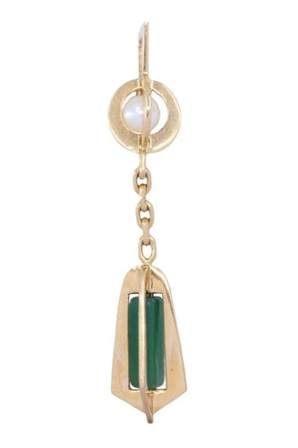 Pendentif PENDENTIF MODERNE PERLE ET TOURMALINE 58 Facettes 087861