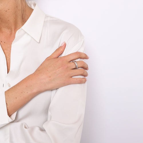 Bague 54 CARTIER - Bague Etincelle or blanc et Diamants 58 Facettes 89151