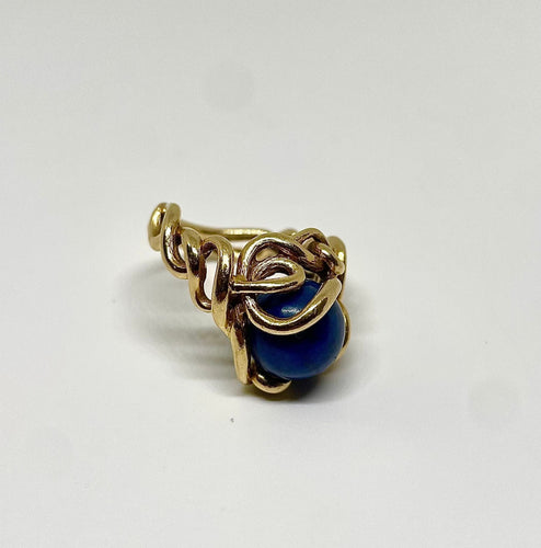 Bague 53 Gilbert Albert - Bague or jaune et billes 58 Facettes