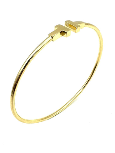 Bracelet TIFFANY & Co. Collection "T", bracelet or jaune 18K 58 Facettes