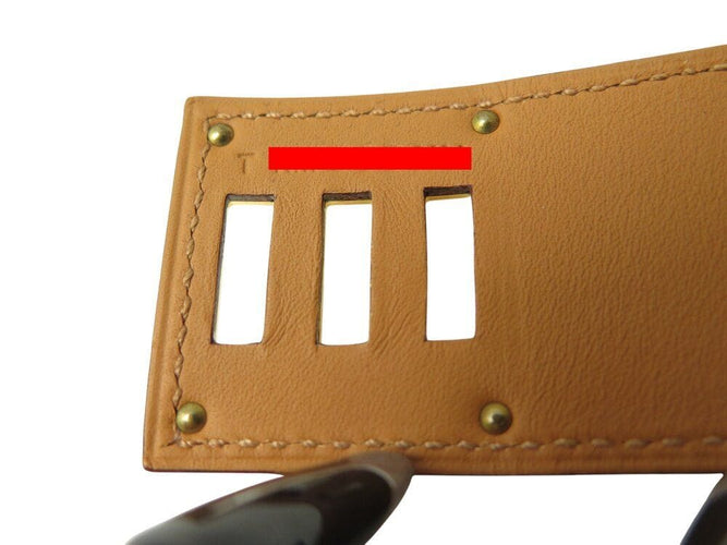 Bracelet bracelet HERMES kelly chien lézard niloticus t3 15 a 17 métal doré rouge 58 Facettes 267512