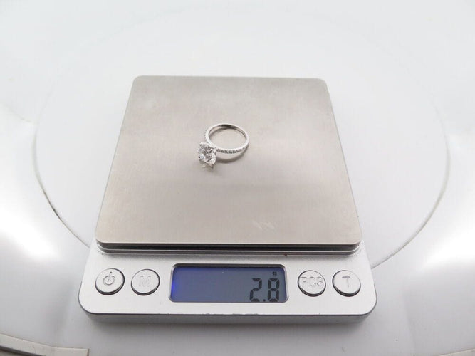 Bague 52 bague diamant solitaire 3.25 ct 52 en or blanc 18k certificat 58 Facettes 266703