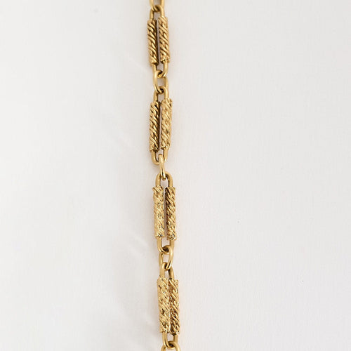 Collier Sautoir en or jaune à maille batonnés tressés 58 Facettes ALB1518