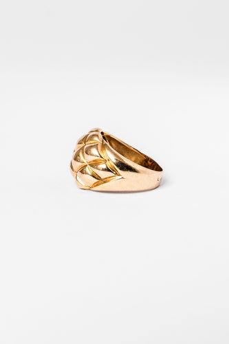 Bague 55 Bague Dôme en or jaune 58 Facettes