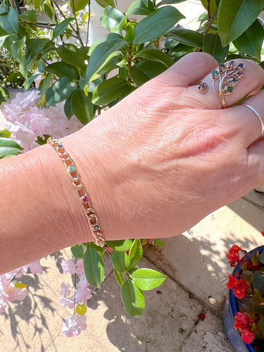 Bracelet Bracelet Emeraudes - Rubis - Saphirs Or 18 K 58 Facettes AA 1664