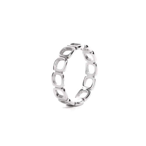 Bague 50 DINH VAN - Bague or blanc et diamants 58 Facettes 99868