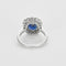 White gold, sapphire and diamond ring
